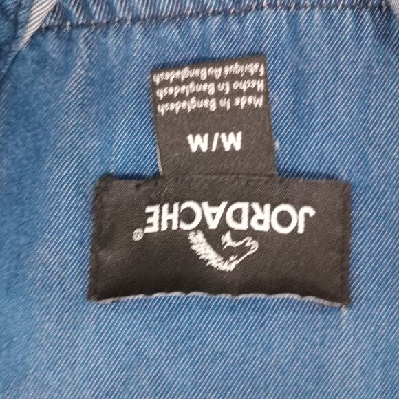 Jordache Romper Women's Denim Chambray Blue Summer Casual Preppy Size Medium - Picture 2 of 11